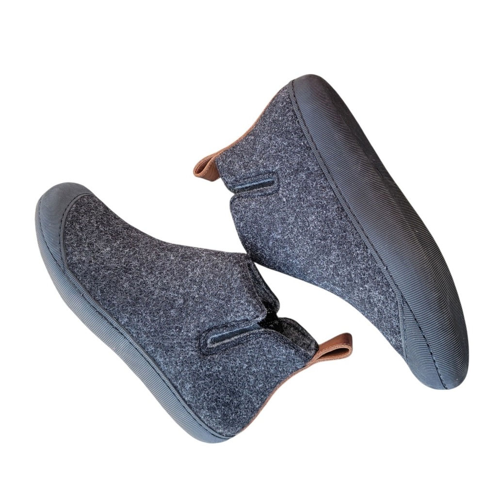 Greys Wool Outdoor Felt Slipper Booties Charcoal Black EU 37/38 (Flaw)